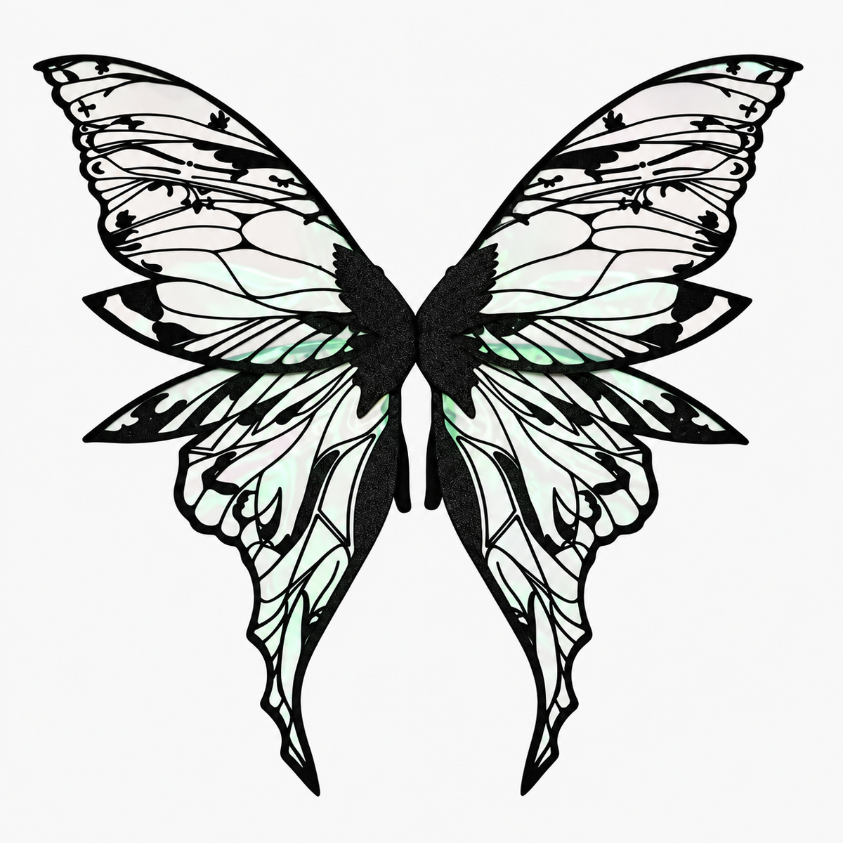 Iridescent Strapless Fairy Wings