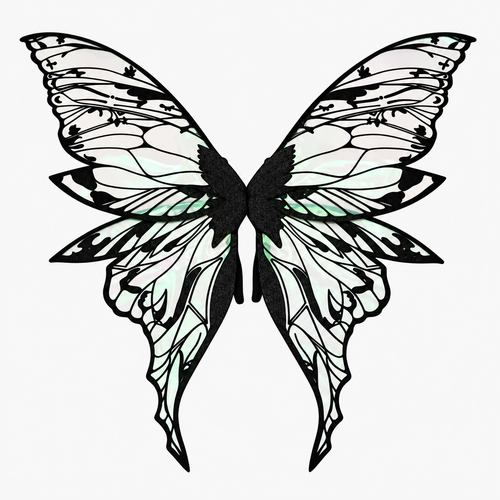 Iridescent Strapless Fairy Wings