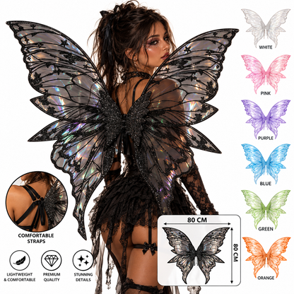 Iridescent Strapless Fairy Wings